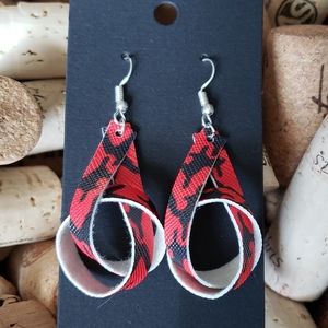 Faux leather earrings